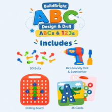 Load image into Gallery viewer, BuildBright ABC™ - Design & Drill ABCs & 123s