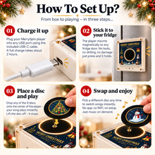 Load image into Gallery viewer, MerrySpin™️ - Christmas Magnetic Vinyl Player Set