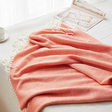 Load image into Gallery viewer, Herringbone Knitted Blanket