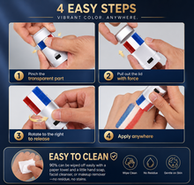 Load image into Gallery viewer, FanStripe™ Face Paint - Flag Face Paint
