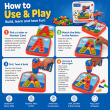 Load image into Gallery viewer, BuildBright ABC™ - Design &amp; Drill ABCs &amp; 123s
