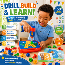 Load image into Gallery viewer, BuildBright ABC™ - Design &amp; Drill ABCs &amp; 123s
