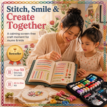 Load image into Gallery viewer, StitchTales™ — Embroidery Book for Mums &amp; Kids
