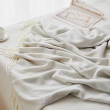 Load image into Gallery viewer, Herringbone Knitted Blanket
