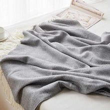Load image into Gallery viewer, Herringbone Knitted Blanket
