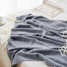 Load image into Gallery viewer, Herringbone Knitted Blanket
