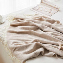 Load image into Gallery viewer, Herringbone Knitted Blanket

